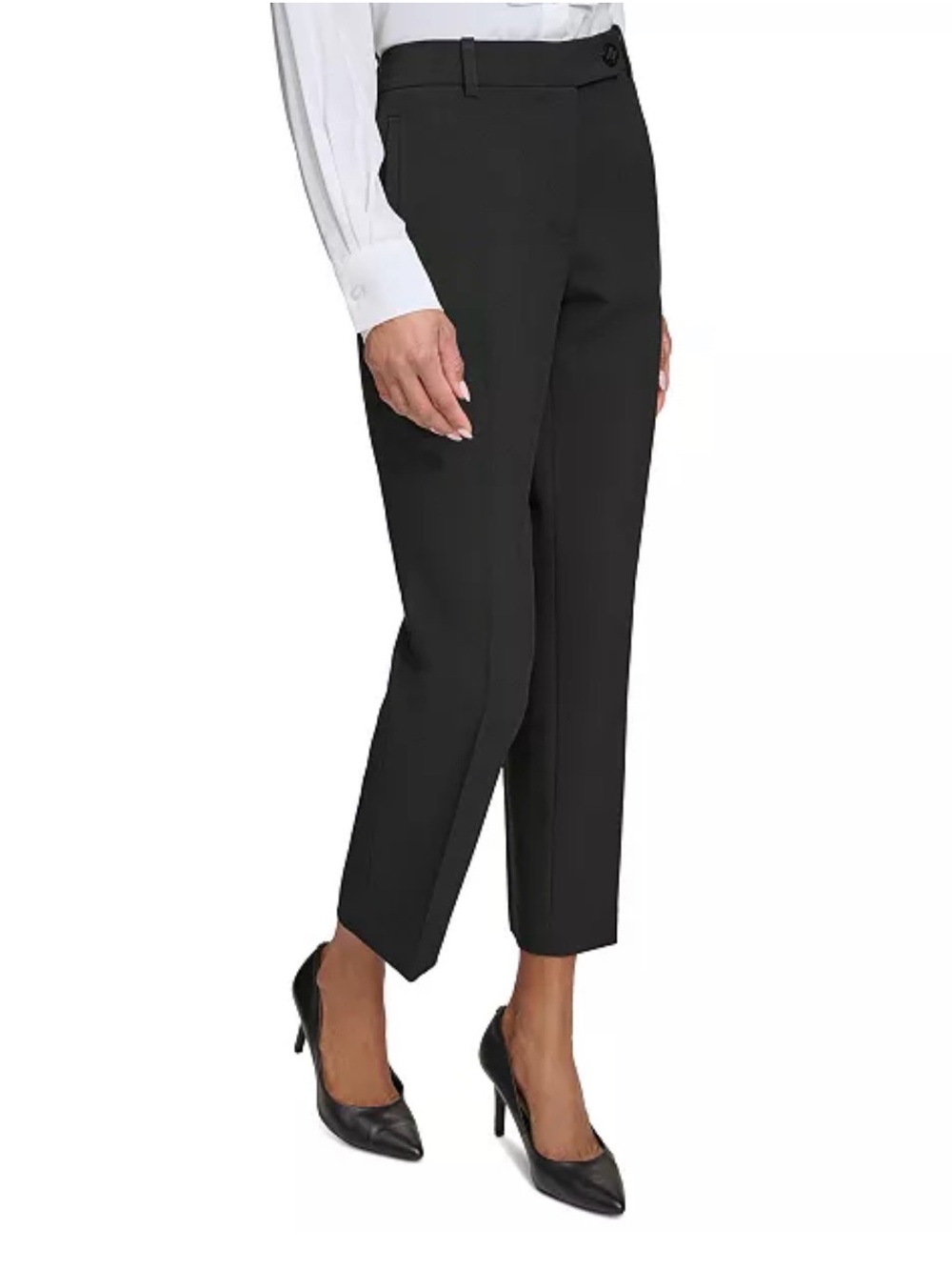Karl Lagerfeld Paris Black Slim Leg Ankle Pants Size 14